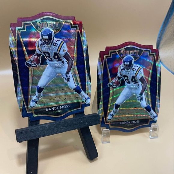 2020 Select Premier Level Randy Moss Prizm Die-Cut Vikings Lot #112 - Picture 3 of 5